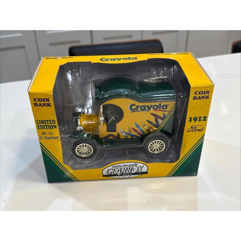 Gearbox Ford Crayola Truck Coin Bank No. 1 Limited Edition Vintage Toy NOS 1998
